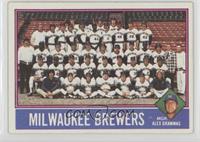 Team Checklist - Milwaukee Brewers, Alex Grammas [Good to VG‑EX]