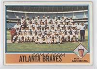 Team Checklist - Atlanta Braves, Dave Bristol [Good to VG‑EX]