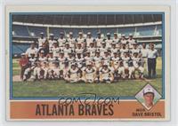 Team Checklist - Atlanta Braves, Dave Bristol [Poor to Fair]