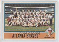 Team Checklist - Atlanta Braves, Dave Bristol [Noted]