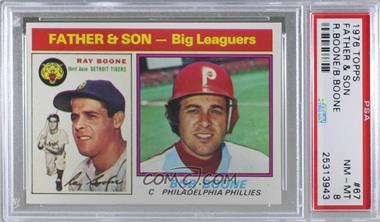 1976 Topps - [Base] #67 - Father & Son - Ray Boone, Bob Boone [PSA 8 NM‑MT]