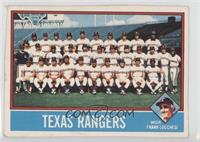 Team Checklist - Texas Rangers Team, Frank Lucchesi [COMC RCR Poor]