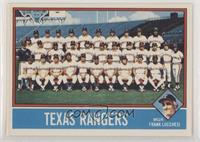 Team Checklist - Texas Rangers Team, Frank Lucchesi