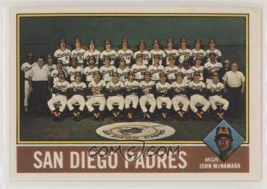 1976 Topps Team Checklists Sheet - Cut Singles #331 - Team Checklist - San Diego Padres, John McNamara