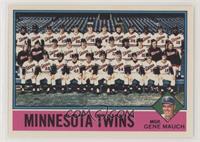 Team Checklist - Minnesota Twins, Gene Mauch [Good to VG‑EX]