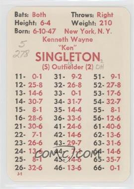 1977 APBA Baseball 1976 Season - [Base] #_KESI - Ken Singleton [Poor to Fair]