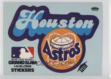 1977 Fleer Grand Slam Hi-Gloss Team Stickers - [Base] #_HOAS.2 - Houston Astros Logo (Blue Background)
