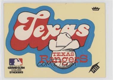 1977 Fleer Grand Slam Hi-Gloss Team Stickers - [Base] #_TERA.1 - Texas Rangers (Team logo) [Good to VG‑EX]
