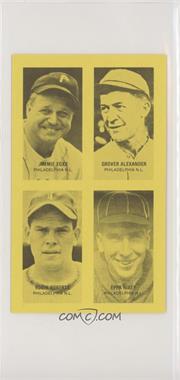 1977 Jim Rowe Exhibits 4-in-1 Reprints - [Base] #FARR - Jimmie Foxx, Grover Alexander, Robin Roberts, Eppa Rixey