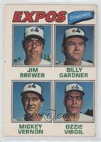 Mickey Vernon, Billy Gardner, Ozzie Virgil, Jim Brewer [Good to VG…