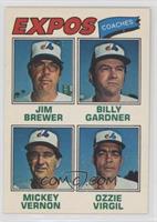 Mickey Vernon, Billy Gardner, Ozzie Virgil, Jim Brewer [Poor to Fair]