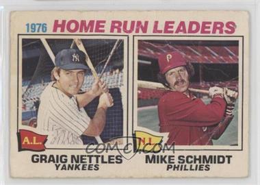 1977 O-Pee-Chee - [Base] #2 - 1976 Home Run Leaders (Graig Nettles, Mike Schmidt) [Poor to Fair]