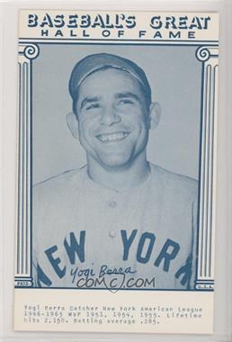 1977 Renata Galasso Exhibits Baseball's Great Hall of Fame Reprints - [Base] - Blue Ink #_YOBE - Yogi Berra