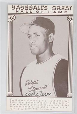 1977 Renata Galasso Exhibits Baseball's Great Hall of Fame Reprints - [Base] - Dark Brown Ink #_ROCL - Roberto Clemente