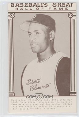 1977 Renata Galasso Exhibits Baseball's Great Hall of Fame Reprints - [Base] - Dark Brown Ink #_ROCL - Roberto Clemente
