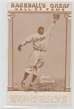 1977 Renata Galasso Exhibits Baseball's Great Hall of Fame Reprints - [Base] - Sepia Ink #_JARO - Jackie Robinson