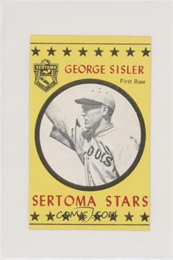 1977 Sertoma Stars - [Base] - Puzzle Back #_GESI - George Sisler