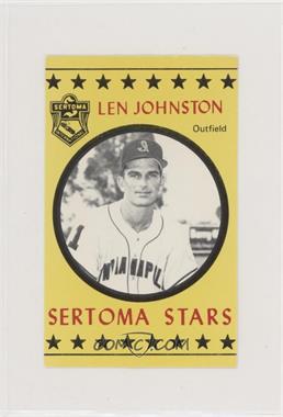 1977 Sertoma Stars - [Base] - Puzzle Back #_LEJO - Len Johnston