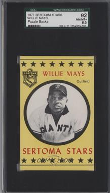 1977 Sertoma Stars - [Base] - Puzzle Back #_WIMA - Willie Mays [SGC 92 NM/MT+ 8.5]