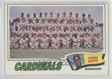 1977 Topps - [Base] #183 - St. Louis Cardinals Team Checklist (Vern Rapp) [Poor to Fair]