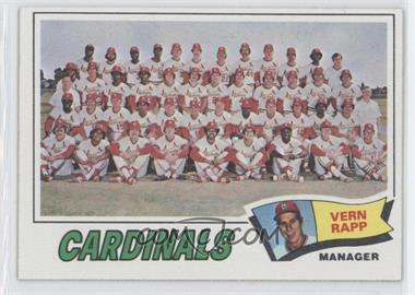 1977 Topps - [Base] #183 - St. Louis Cardinals Team Checklist (Vern Rapp)