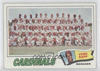 St. Louis Cardinals Team Checklist (Vern Rapp) [Good to VG‑EX]