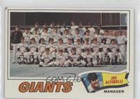 San Francisco Giants Team Checklist (Joe Altobelli) [COMC RCR Poor]