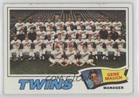 Minnesota Twins Team Checklist (Gene Mauch) [COMC RCR Poor]