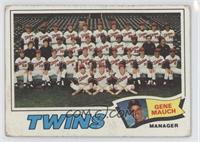 Minnesota Twins Team Checklist (Gene Mauch) [Poor to Fair]