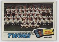 Minnesota Twins Team Checklist (Gene Mauch)