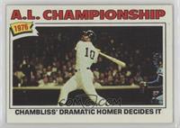 A.L. Championship (Chambliss' Dramatic Homer Decides It)