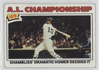 A.L. Championship (Chambliss' Dramatic Homer Decides It) [Good to VG&…