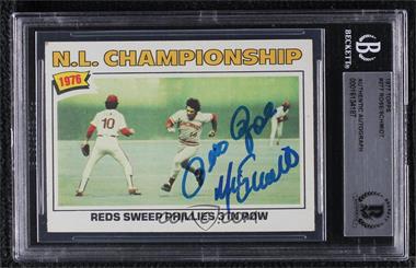1977 Topps - [Base] #277 - N.L. Championship (Reds Sweep Phillies 3 in a Row) [BAS BGS Authentic]
