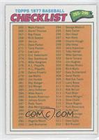 Checklist - Cards 265-396