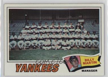 1977 Topps - [Base] #387 - New York Yankees Team, Billy Martin [Poor to Fair]