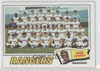 Texas Rangers Team Checklist (Frank Lucchesi) [Poor to Fair]