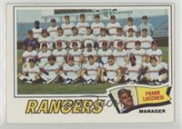 Texas Rangers Team Checklist (Frank Lucchesi) [Good to VG‑EX]