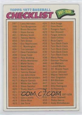 1977 Topps - [Base] #451 - Checklist - Cards 397-528 [Good to VG‑EX]