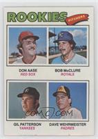 Rookie Pitchers - Don Aase, Gil Patterson, Dave Wehrmeister, Bob McClure