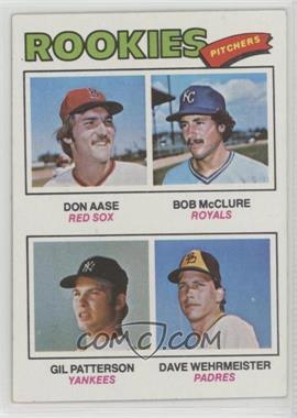 1977 Topps - [Base] #472 - Rookie Pitchers - Don Aase, Gil Patterson, Dave Wehrmeister, Bob McClure [Good to VG‑EX]