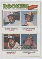 Rookie Outfielders (Andre Dawson, Gene Richards, John Scott, Denny Walling)