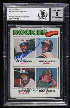 1977 Topps - [Base] #473 - Rookie Outfielders - Andre Dawson, Gene Richards, John Scott, Denny Walling [BAS BGS Authentic]