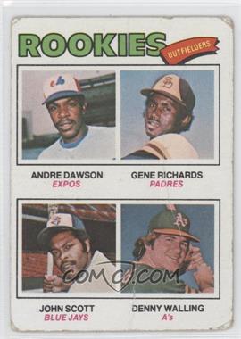 1977 Topps - [Base] #473 - Rookie Outfielders - Andre Dawson, Gene Richards, John Scott, Denny Walling [Poor to Fair]