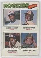 Rookie Outfielders - Andre Dawson, Gene Richards, John Scott, Denny Walling