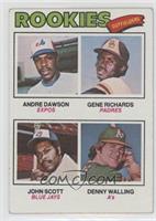 Rookie Outfielders - Andre Dawson, Gene Richards, John Scott, Denny Walling [Go…
