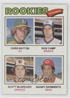 Rookie Pitchers - Chris Batton, Rick Camp, Soctt McGregor, Manny Sarimento