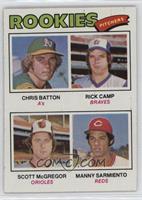 Rookie Pitchers - Chris Batton, Rick Camp, Soctt McGregor, Manny Sarimento