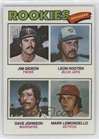 Rookie Pitchers - Jim Gideon, Leon Hooten, Dave Johnson, Mark Lemongello