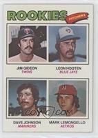 Rookie Pitchers - Jim Gideon, Leon Hooten, Dave Johnson, Mark Lemongello