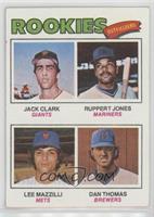 Rookie Outfielders - Jack Clark, Ruppert Jones, Dan Thomas, Lee Mazzilli